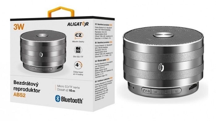 Bluetooth kovový reproduktor ALIGATOR ABS2