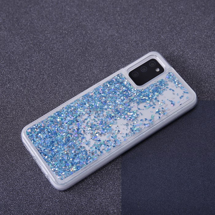 Silikonove pouzdro Glitter Liquid Sparkle modre pro Xiaomi Redmi 10C