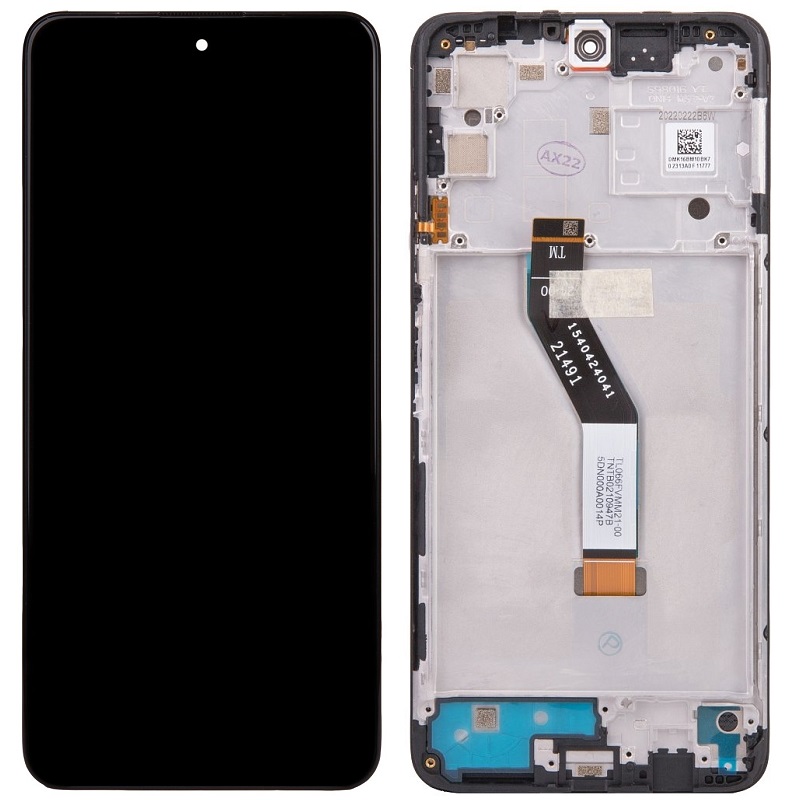 LCD display Xiaomi Redmi Note 11S 5G + dotyk + přední kryt (Service Pack) Original černý