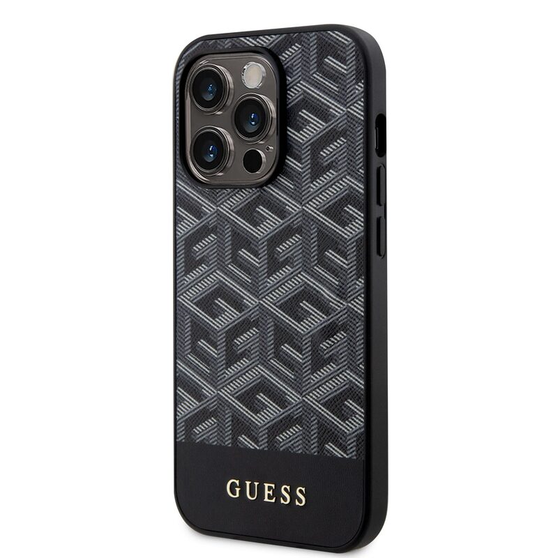 Pouzdro Guess PU G Cube MagSafe zadní kryt pro Apple iPhone 13 PRO Black