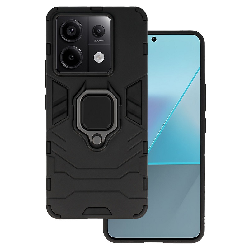 Pouzdro silikon Xiaomi Redmi Note 13 PRO 5G Ring Armor Case černé