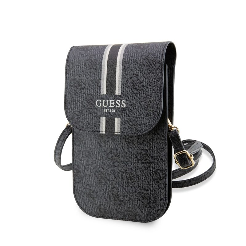 Pouzdro Guess PU 4G Printed Stripes Phone Bag černé