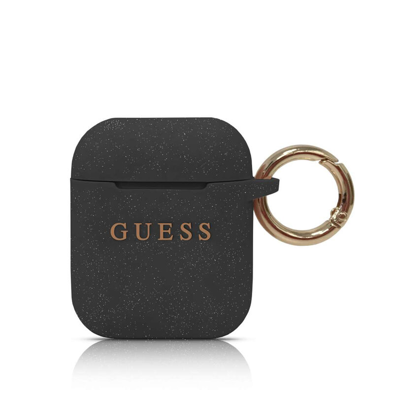 Pouzdro silikon Guess pro Apple AirPods 1/2 Black