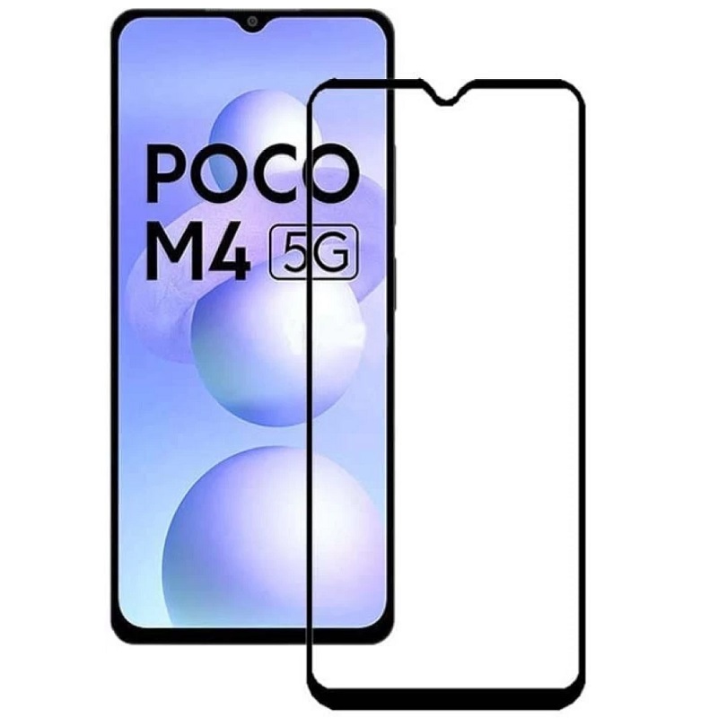 Screen Glass Xiaomi Redmi 10 5G, POCO M4 5G 5D Full Glue zaoblené černé 1032920