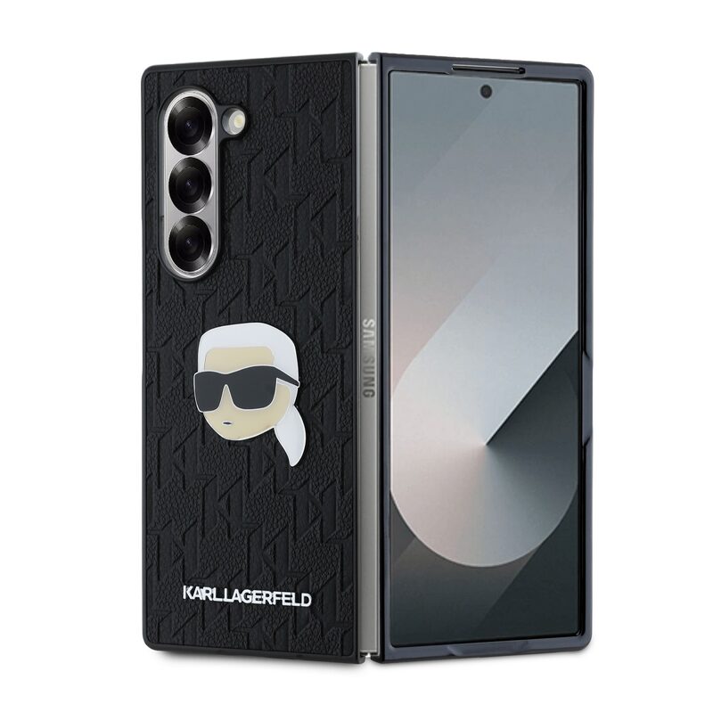 Karl Lagerfeld PU Saffiano Monogram Karl Head Samsung Galaxy Z Fold 6 Black KLHCZFD6PGKSKIHK