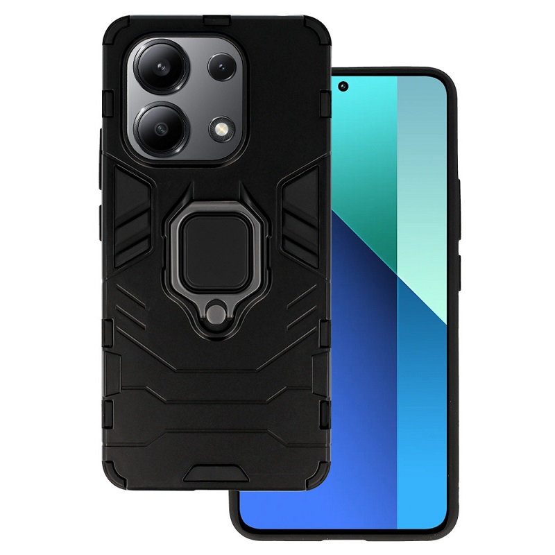 Pouzdro silikon Xiaomi Redmi Note 13 4G Ring Armor Case černé