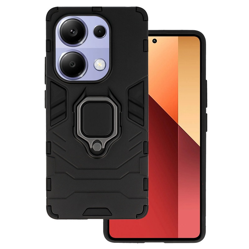 Pouzdro silikon Xiaomi Redmi Note 13 PRO 4G Ring Armor Case černé