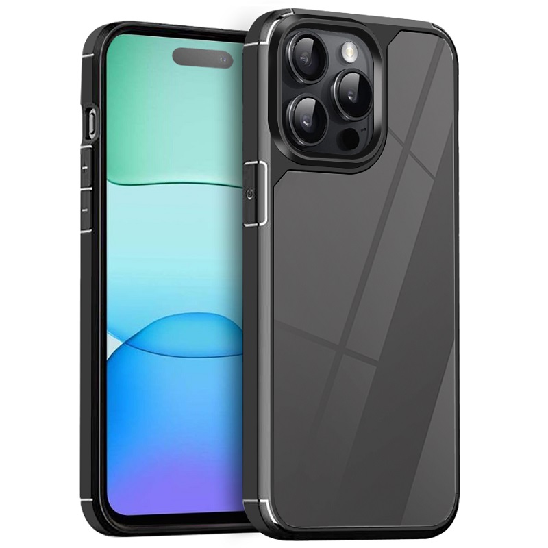 Pouzdro silikon Apple iPhone 13 PRO Color Shock černý rámeček, záda pevná transparentní