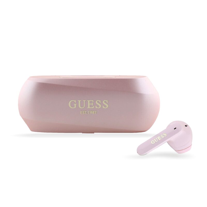 Sluchátka Bluetooth Guess Elongated Metallic ENC TWS BT 5.3 Pink