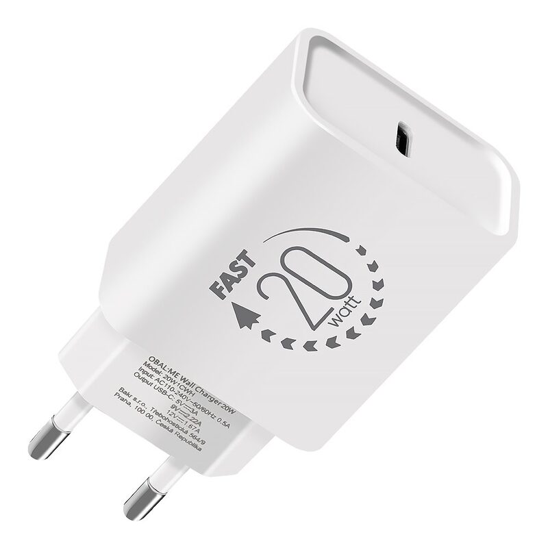 Nabíječka OBAL:ME USB-C 20W PD bílá