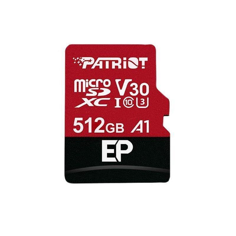 Karta Micro SDXC PATRIOT 512GB UHS-I U3 Class 10 + SD adaptér