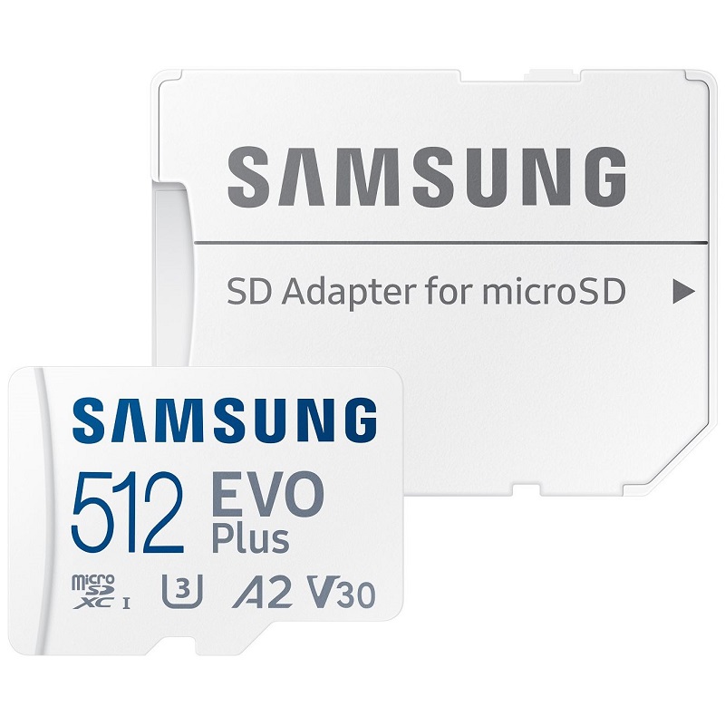 Karta Micro SDXC Samsung 512GB EVO Plus Class 10 + adaptér