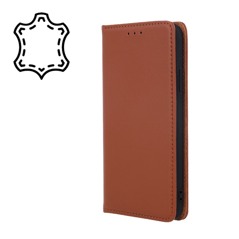 Pouzdro Flip BOOK Special Samsung A525 Galaxy A52 LTE, A526 A52 5G, A528 A52s pravá kůže hnědé