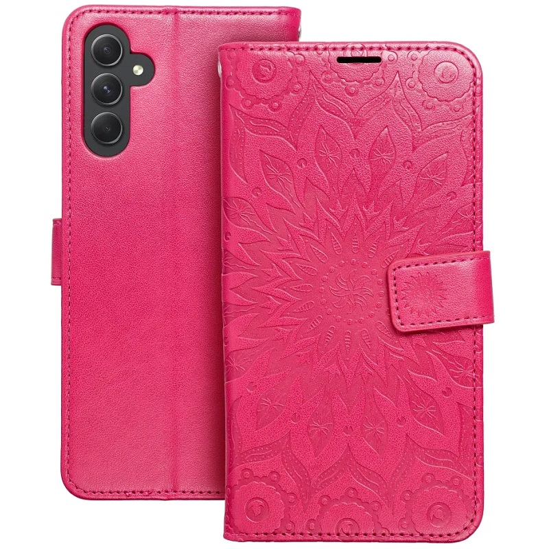 Pouzdro Flip Mezzo Book Xiaomi Redmi 13C, POCO C65 vzor mandala Magenta fialovo červené