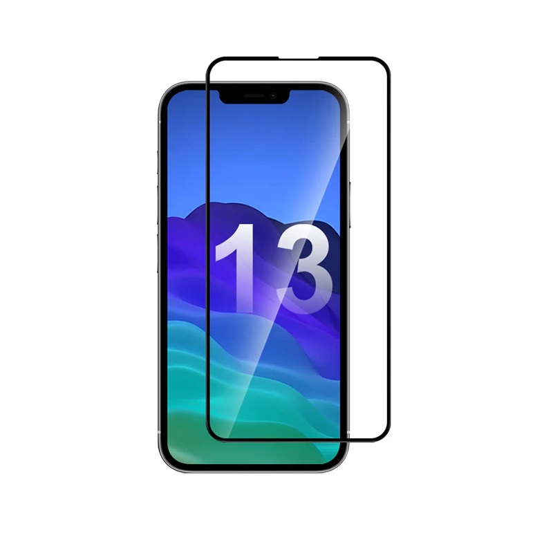 Screen Glass Apple iPhone 13, iPhone 13 PRO, iPhone 14 6,1" 5D Full Glue zaoblené černé 1026283